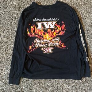 Union Ironworkers Long Sleeve Black Tee
